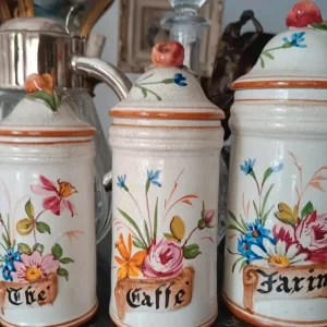 set barattolo cucina ceramica pinguino dipinto mano (copia)