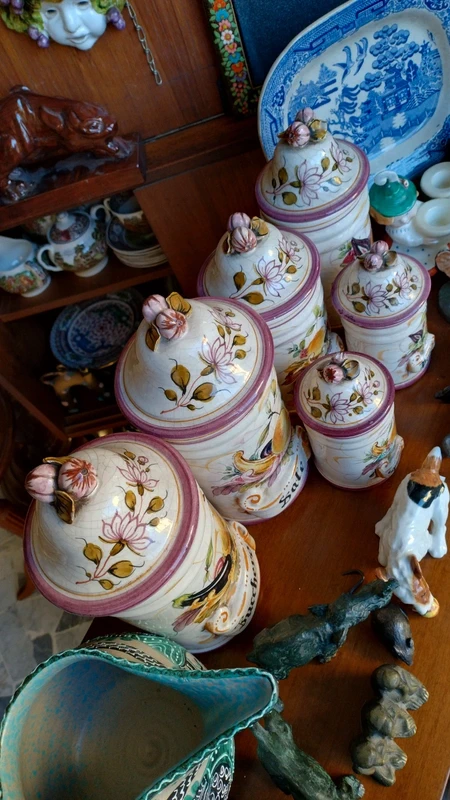 set barattoli vasi albarello ceramica cucina set barattoli vasi albarello ceramica cucina