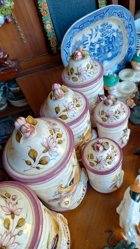 set barattoli vasi albarello ceramica cucina set barattoli vasi albarello ceramica cucina