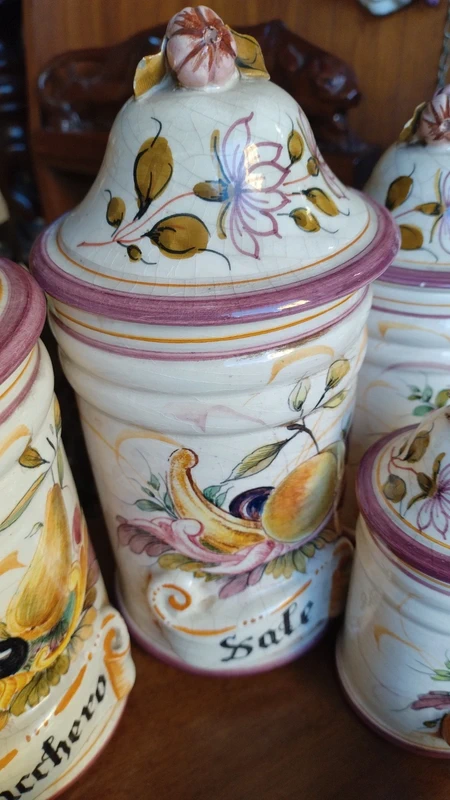 set barattoli vasi albarello ceramica cucina set barattoli vasi albarello ceramica cucina