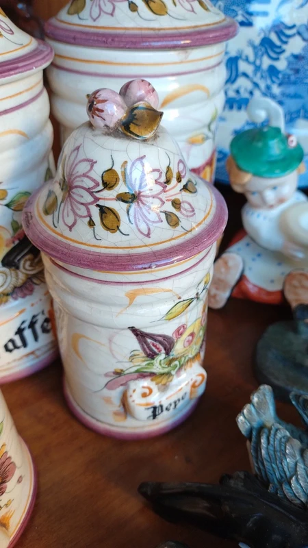 set barattoli vasi albarello ceramica cucina set barattoli vasi albarello ceramica cucina