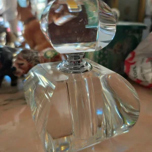 bottiglia vetro pieno per profumo art decò raro