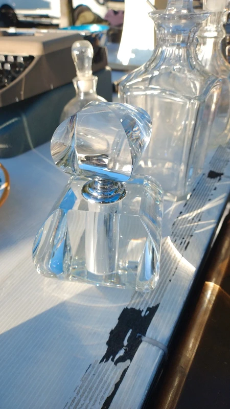 bottiglia vetro pieno per profumo art decò raro bottiglia vetro pieno per profumo art decò raro