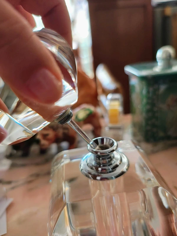 bottiglia vetro pieno per profumo art decò raro bottiglia vetro pieno per profumo art decò raro