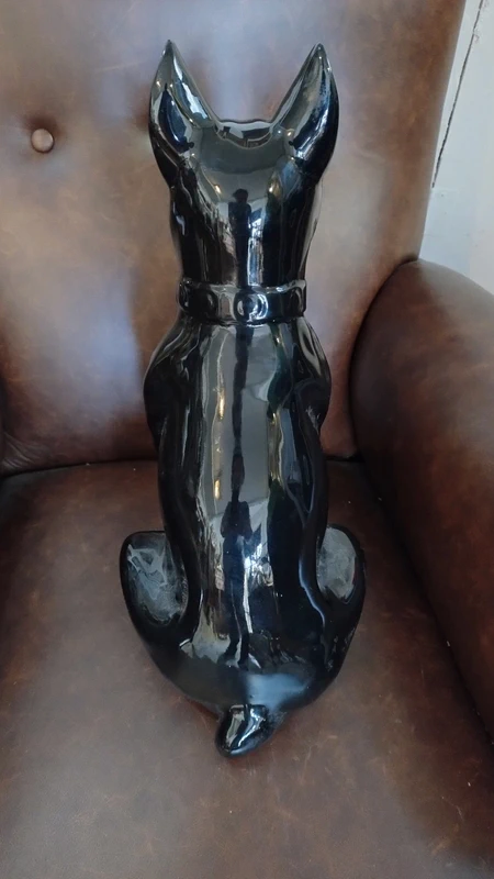grande cane boxer nero ceramica grande cane boxer nero ceramica
