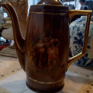 caffettiera porcellana marrone c.t. altwasser silesia