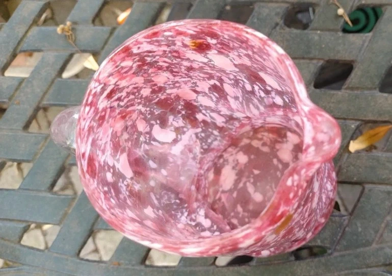 brocca caraffa vetro rosa e bianco brocca caraffa vetro rosa e bianco