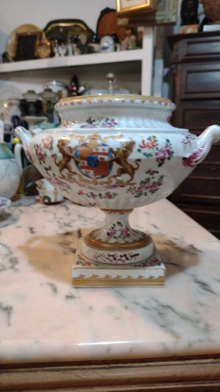 coppa vaso porcellana finemente decorata francia coppa vaso porcellana finemente decorata francia