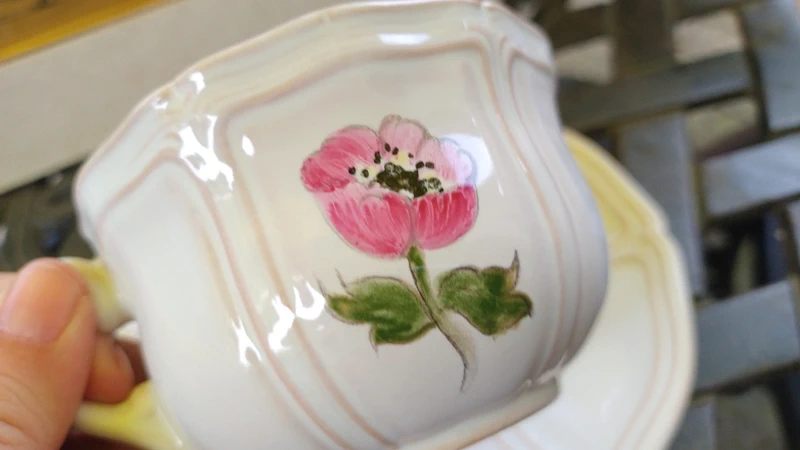 coppia tazza da tè con piattino motton france coppia tazza da tè con piattino motton france