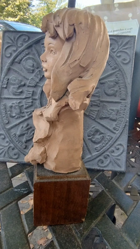 scultura donna terracotta firmata paoletti scultura donna terracotta firmata paoletti