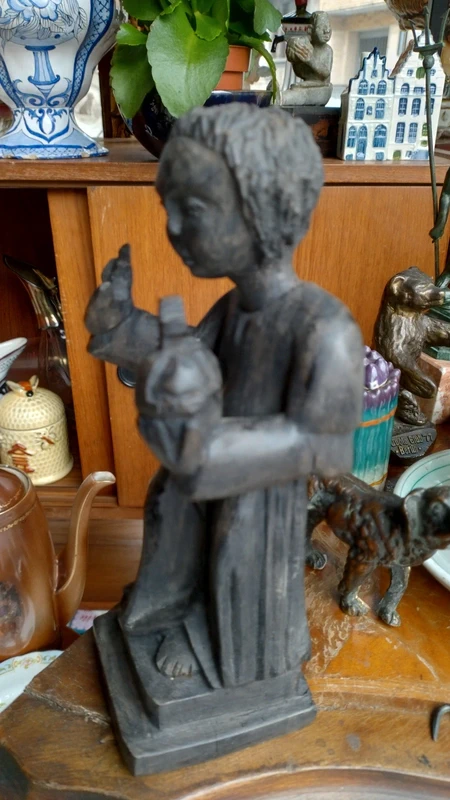 statua in legno gesù bambino benedicente con globo crocifero statua in legno gesù bambino benedicente con globo crocifero