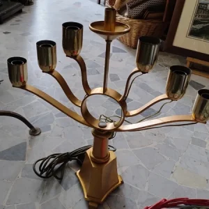 lampada con porta candela hanukkah 7 bracci
