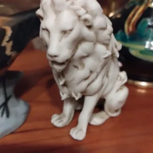 cane ceramica argentata firmato art nouveau liberty (copia)