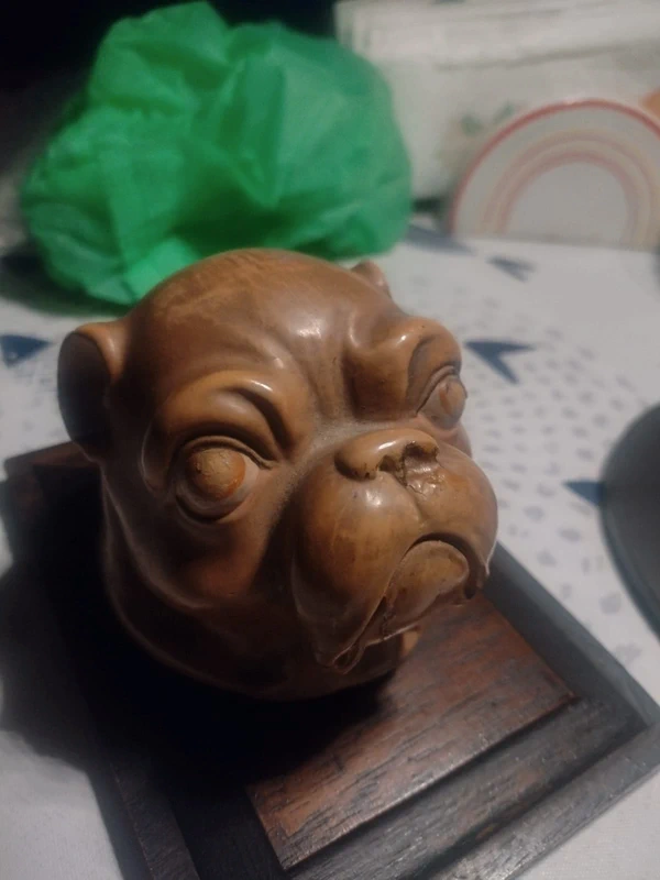testa di cane dog mastino/bulldog in ceramica testa di cane dog mastino/bulldog in ceramica