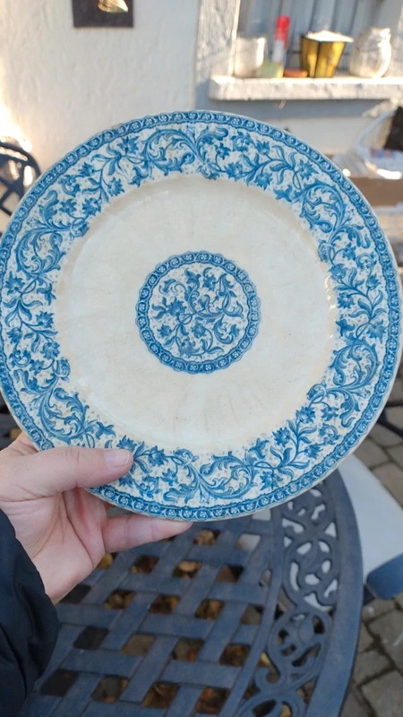 piatto antico gien france colore azzurro piatto antico gien france colore azzurro