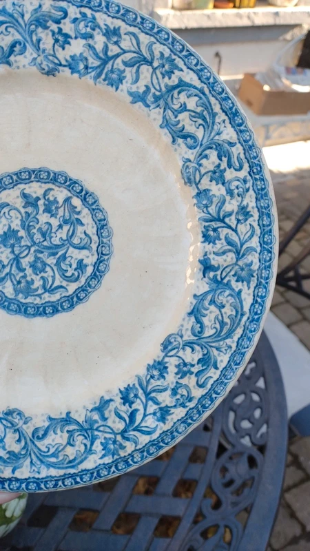 piatto antico gien france colore azzurro piatto antico gien france colore azzurro