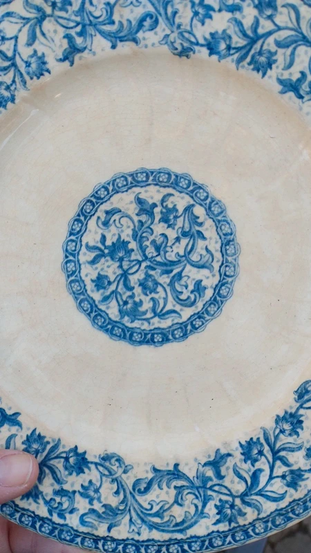 piatto antico gien france colore azzurro piatto antico gien france colore azzurro