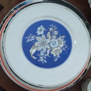 piatto decoro blu bianco grigio eschenbach bavaria