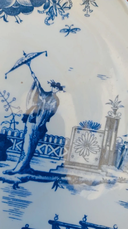 piatto decoro china blu bianco marchio laveno piatto decoro china blu bianco marchio laveno