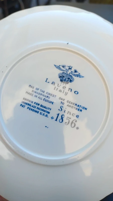piatto decoro china blu bianco marchio laveno piatto decoro china blu bianco marchio laveno