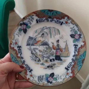 coppia piatto decoro policromo fiori vintage holland (copia)