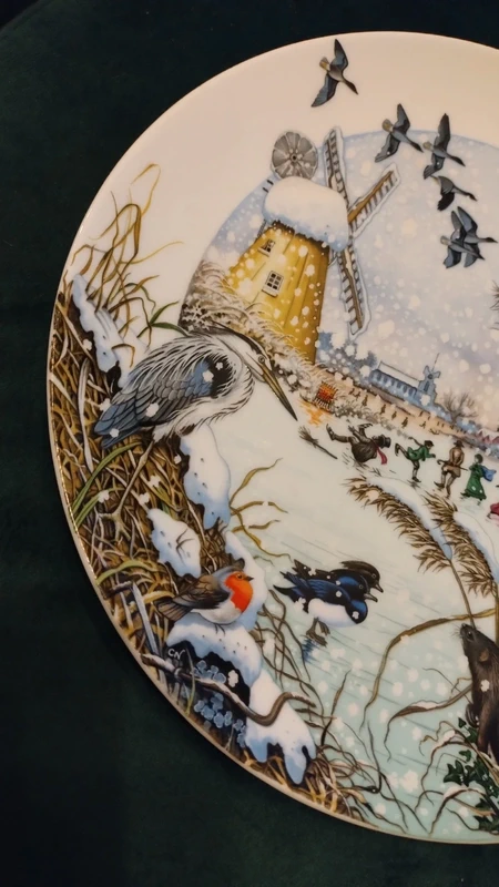 piatto wedgwood vintage skating on the fen piatto da collezione edizione limitata natale 1989 piatto wedgwood vintage skating on the fen piatto da collezione edizione limitata natale 1989