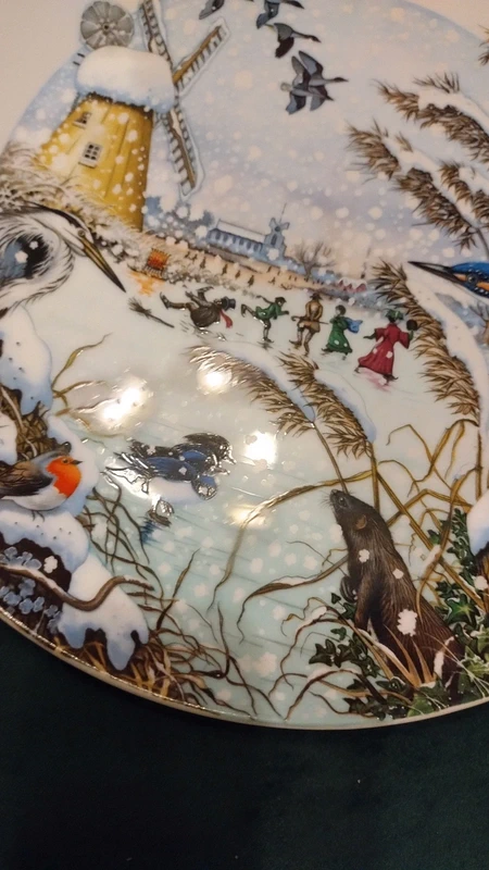 piatto wedgwood vintage skating on the fen piatto da collezione edizione limitata natale 1989 piatto wedgwood vintage skating on the fen piatto da collezione edizione limitata natale 1989