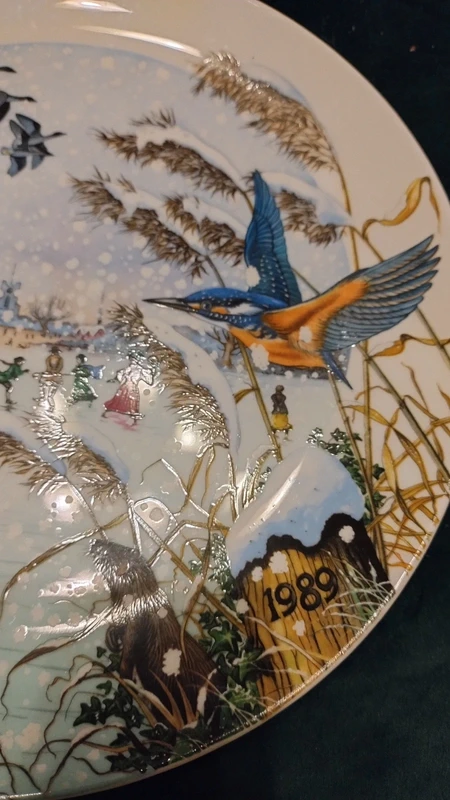 piatto wedgwood vintage skating on the fen piatto da collezione edizione limitata natale 1989 piatto wedgwood vintage skating on the fen piatto da collezione edizione limitata natale 1989