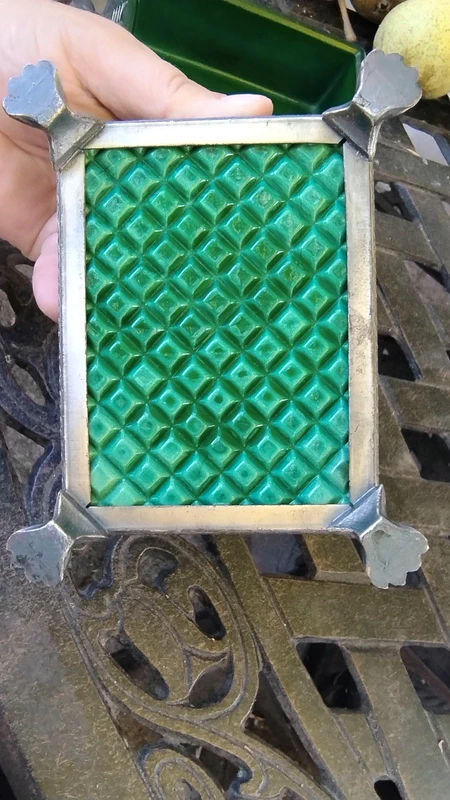 posacenere e porta sigarette vetro cristallo malachite bohemia anni 30 posacenere e porta sigarette vetro cristallo malachite bohemia anni 30