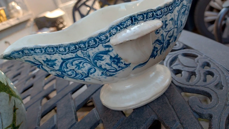 salsiera antica gien france decoro azzurro salsiera antica gien france decoro azzurro