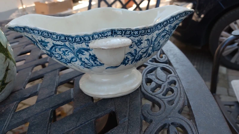 salsiera antica gien france decoro azzurro salsiera antica gien france decoro azzurro