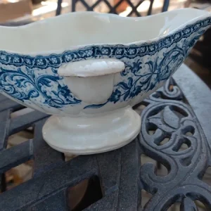 salsiera antica gien france decoro azzurro