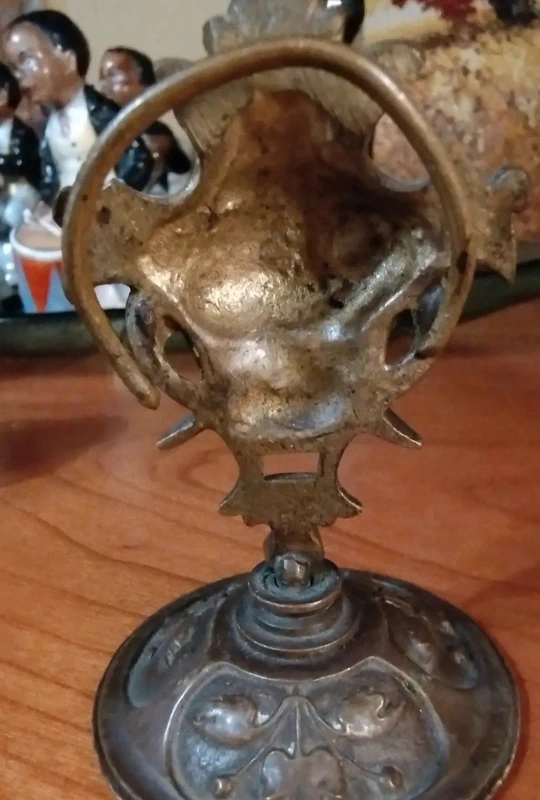 maschera allegorica di satiro in bronzo maschera allegorica di satiro in bronzo