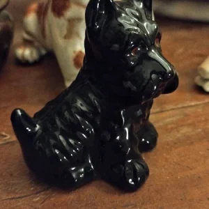 grande cane boxer nero ceramica (copia)