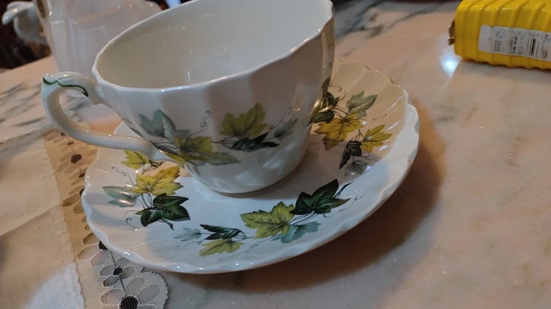 servizio thè myott england decoro verde foglie vite per 5 persone servizio thè myott england decoro verde foglie vite per 5 persone