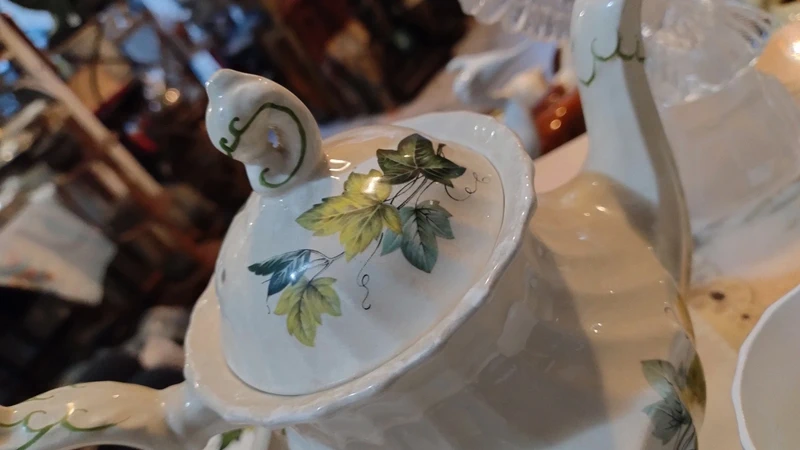 servizio thè myott england decoro verde foglie vite per 5 persone servizio thè myott england decoro verde foglie vite per 5 persone