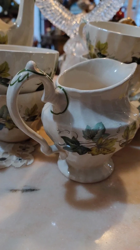 servizio thè myott england decoro verde foglie vite per 5 persone servizio thè myott england decoro verde foglie vite per 5 persone