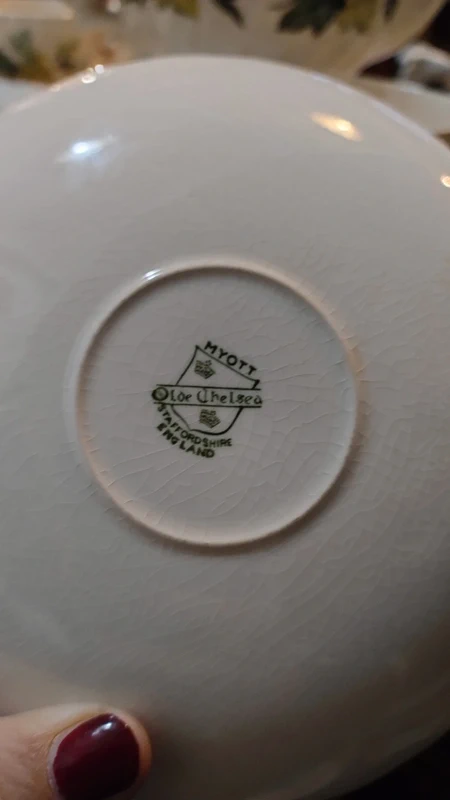 servizio thè myott england decoro verde foglie vite per 5 persone servizio thè myott england decoro verde foglie vite per 5 persone