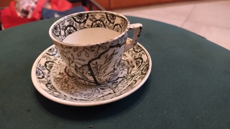 antica tazza tazzina da caffè decoro fiori e uccelli antica tazza tazzina da caffè decoro fiori e uccelli
