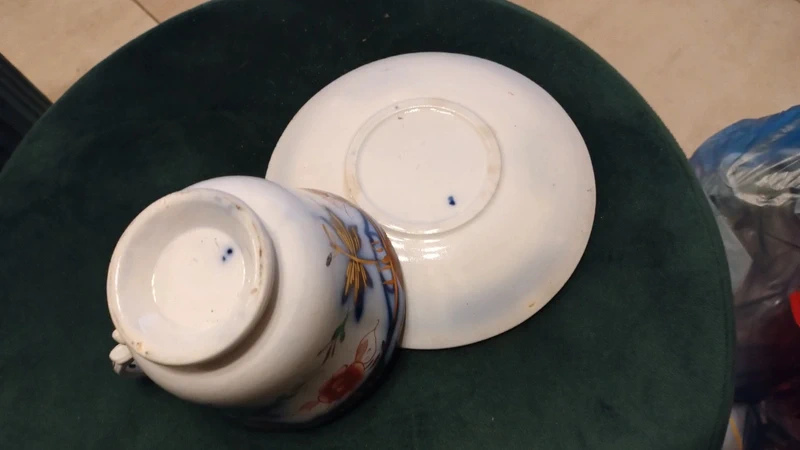 tazza da thè antica decori blu oro rosso tazza da thè antica decori blu oro rosso