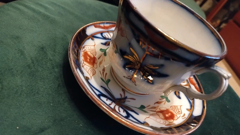 tazza da thè antica decori blu oro rosso tazza da thè antica decori blu oro rosso