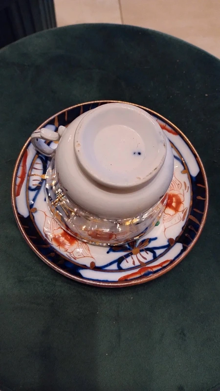 tazza da thè antica decori blu oro rosso tazza da thè antica decori blu oro rosso