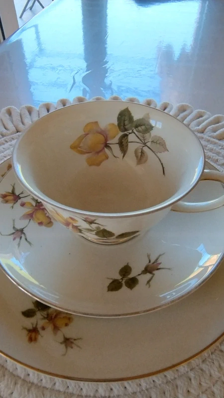 tazza tè thè doppio piattino rosa gialla rosenthal germany tazza tè thè doppio piattino rosa gialla rosenthal germany