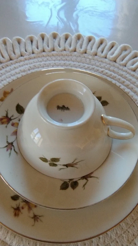 tazza tè thè doppio piattino rosa gialla rosenthal germany tazza tè thè doppio piattino rosa gialla rosenthal germany
