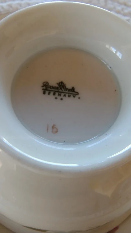 tazza tè thè doppio piattino rosa gialla rosenthal germany tazza tè thè doppio piattino rosa gialla rosenthal germany