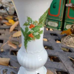 coppia vaso vasetto ceramica dipinto a mano natale 1947 (copia)