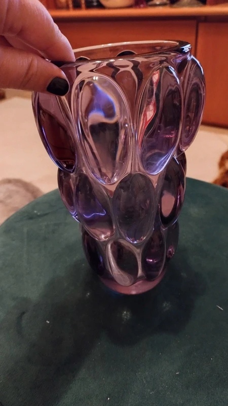 vaso vetro vintage bolle viola vaso vetro vintage bolle viola