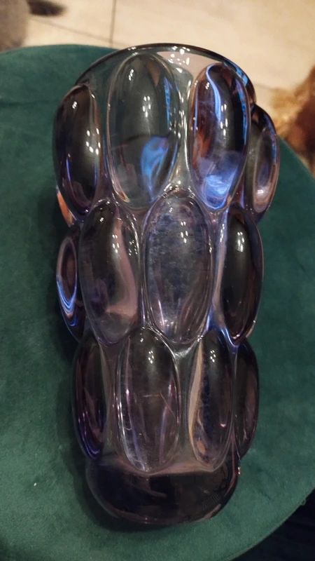 vaso vetro vintage bolle viola vaso vetro vintage bolle viola