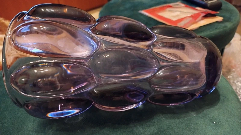vaso vetro vintage bolle viola vaso vetro vintage bolle viola