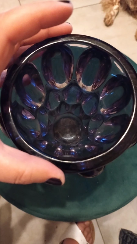 vaso vetro vintage bolle viola vaso vetro vintage bolle viola